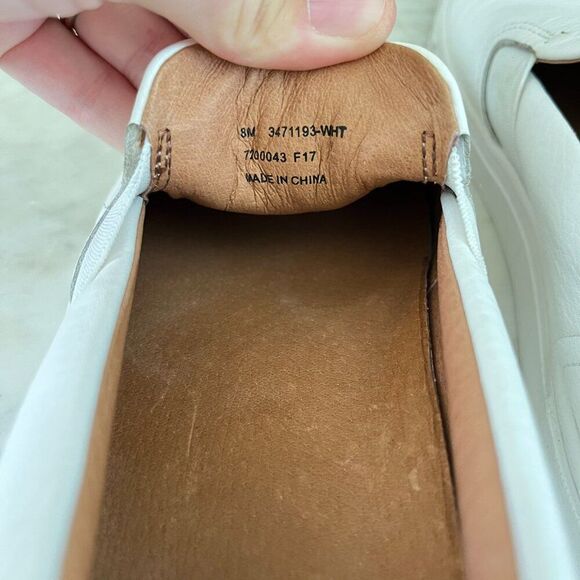 Frye Ivy Slip On Leather Sneakers Size 8 Women's White Shoes - Picture 9 of 9